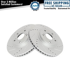 Performance Brake Rotor Drilled & Slotted G-Coated Front Pair Kit
