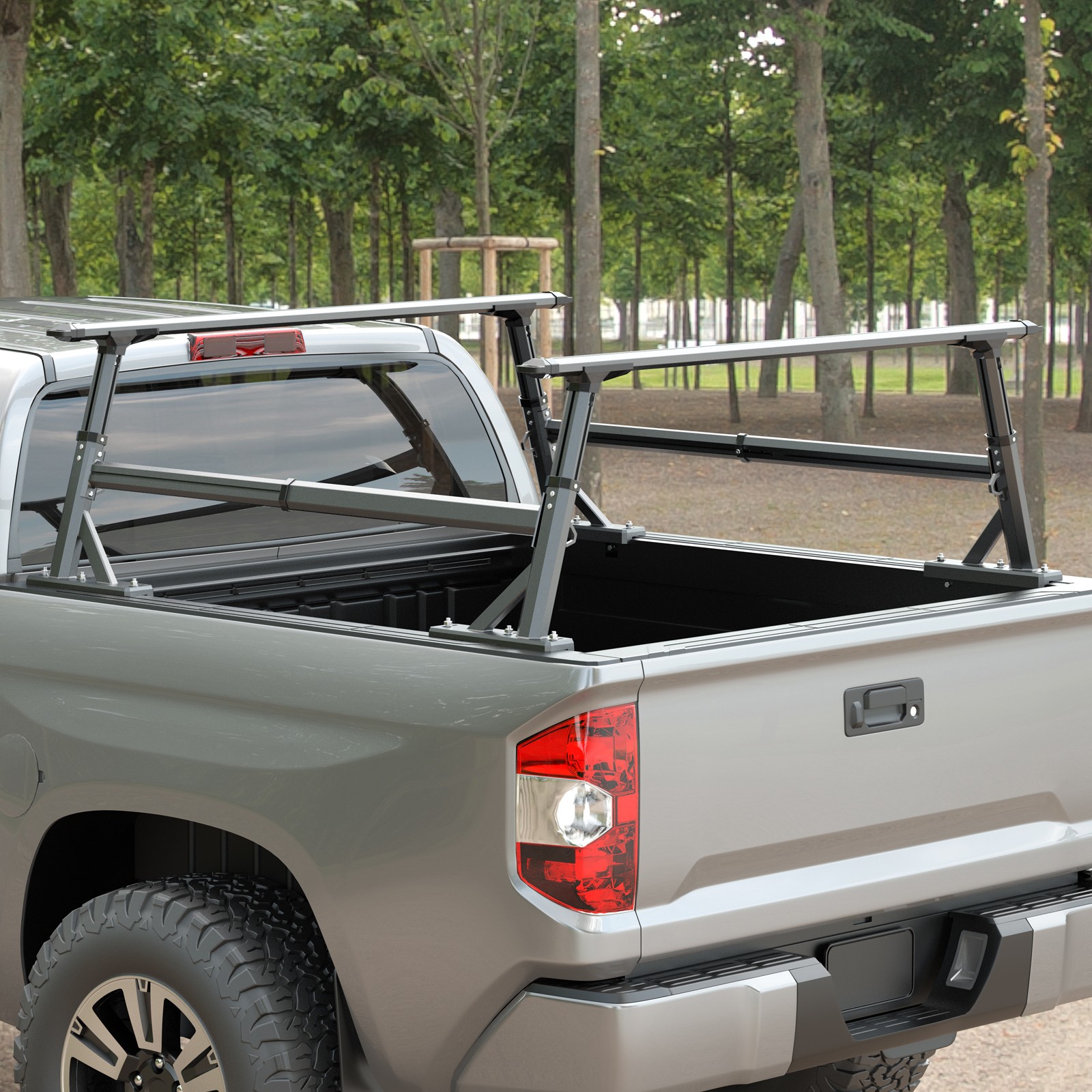 For Pickup Truck Bed Racks Rear Ladder Rack Adjustable Height Heavy ...