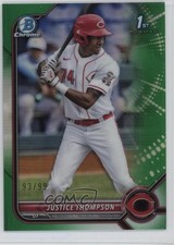 2022 Bowman Chrome Prospects Green Refractor 93/99 Justice Thompson #BCP-59 pk8