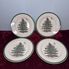 Spode Christmas Tree Salad Plates 7.5"  Set of 4