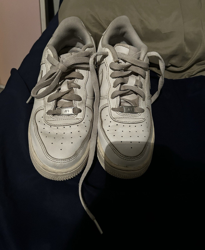 Nike Air Force 1 Low Top Lace-Up Leather Sneaker White/Gray DH2920-111