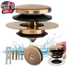 Lift and Turn Bathtub Drain Conversion Kit All-Brass Tub Drain with Trim Overflo