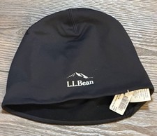 L.L. Bean Women s Men s Performance Cap Beanie One Size Black Fleece-Lined NEW