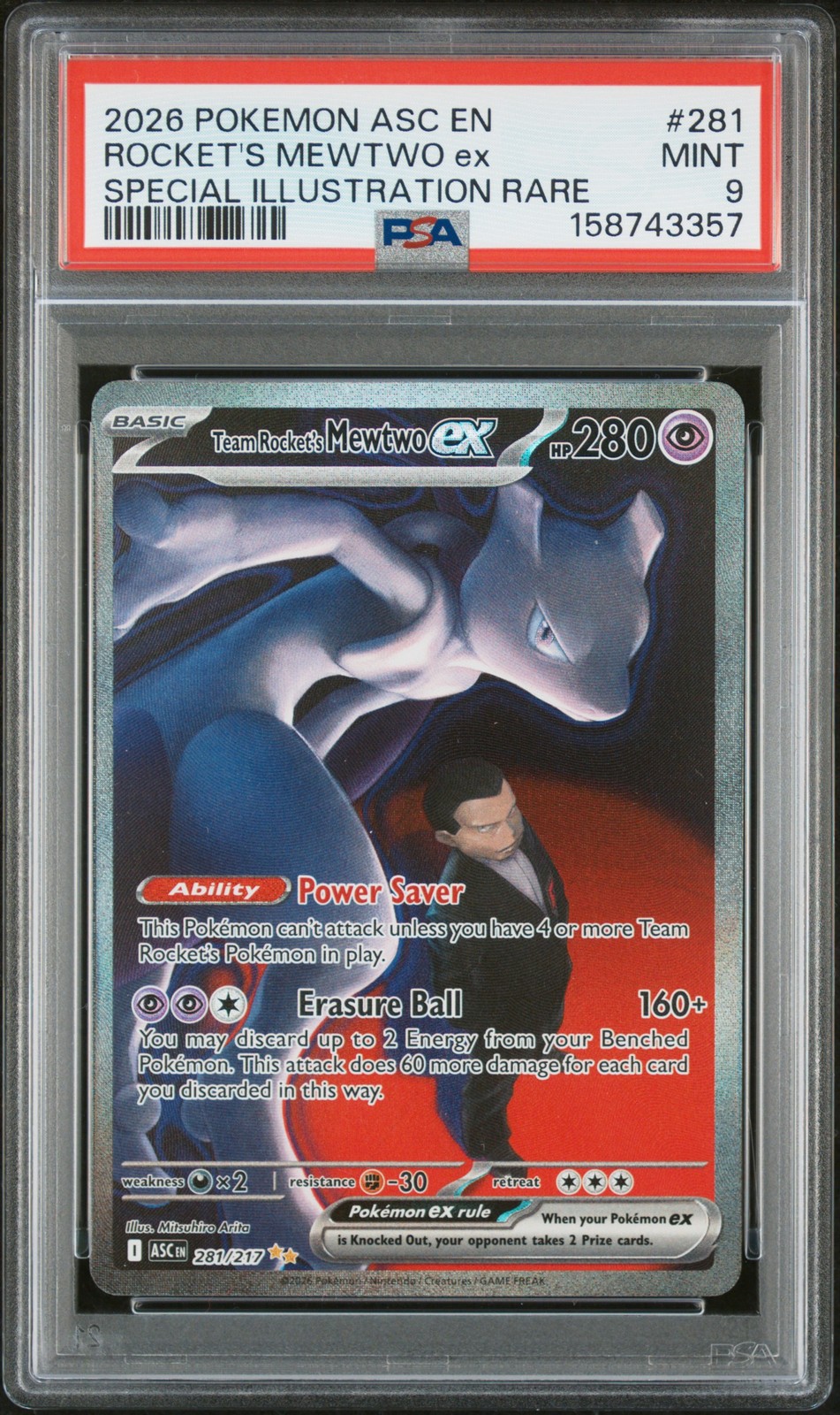 Team Rocket's Mewtwo Ex #281
