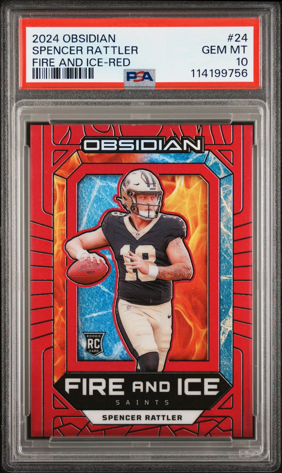 Spencer Rattler Panini Obsidian Fire and Ice #24 Red