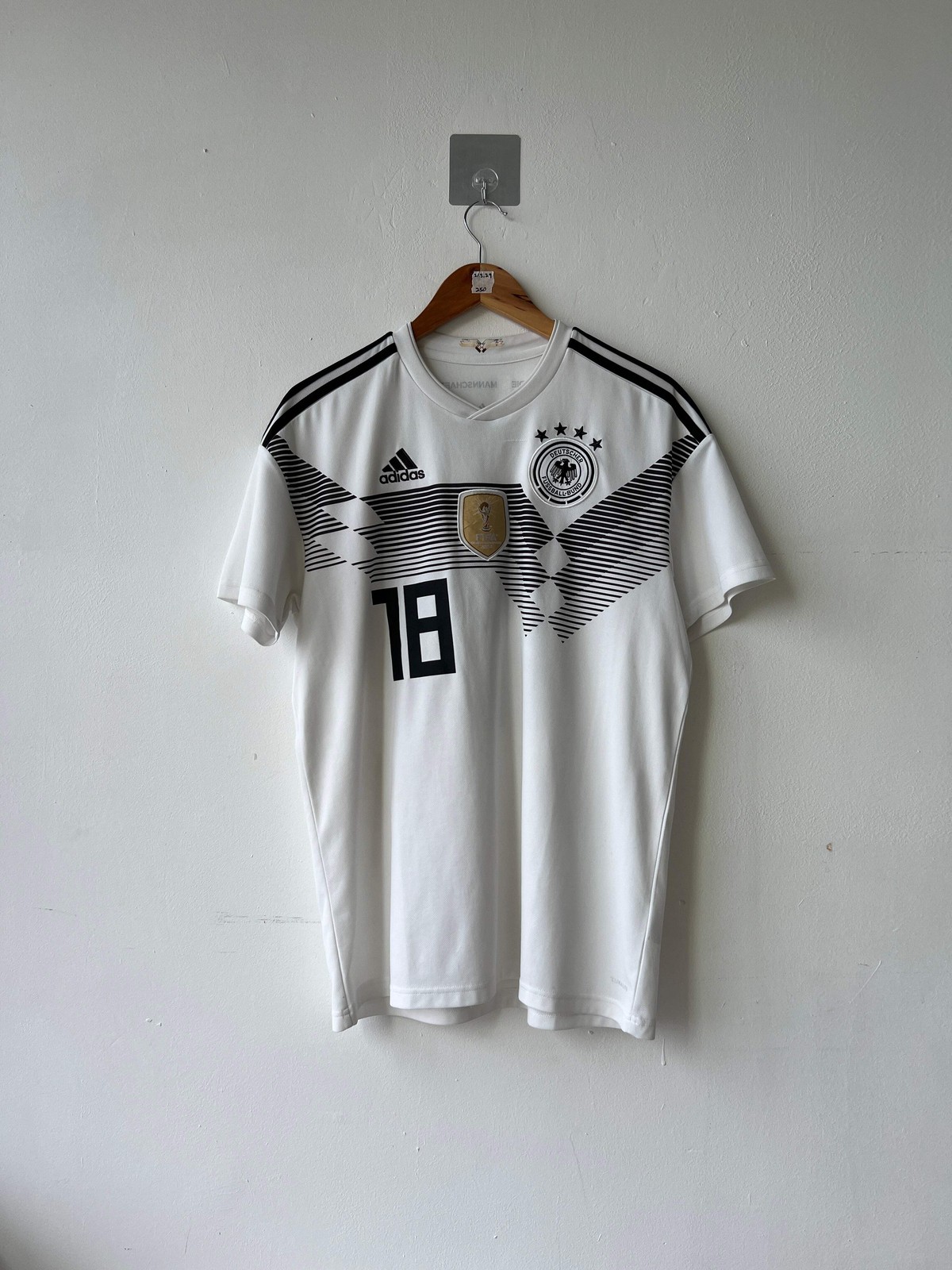 (L) Germany 2018-19 Home Shirt Kimmich #18 Authentic Vintage Jersey Kit