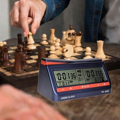 Schachspiel-Timer, Schachuhr, vier Sprachen, für Schachspiel, internationaler