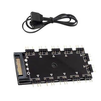 ARGB Splitter 5V 3Pin Interface LED Splitter Hub für Lüfterlichtsteuerung