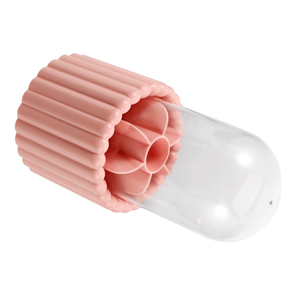 Porta brochas de maquillaje organizador de maquillaje con tapa contenedor de almacenamiento de cosméticos