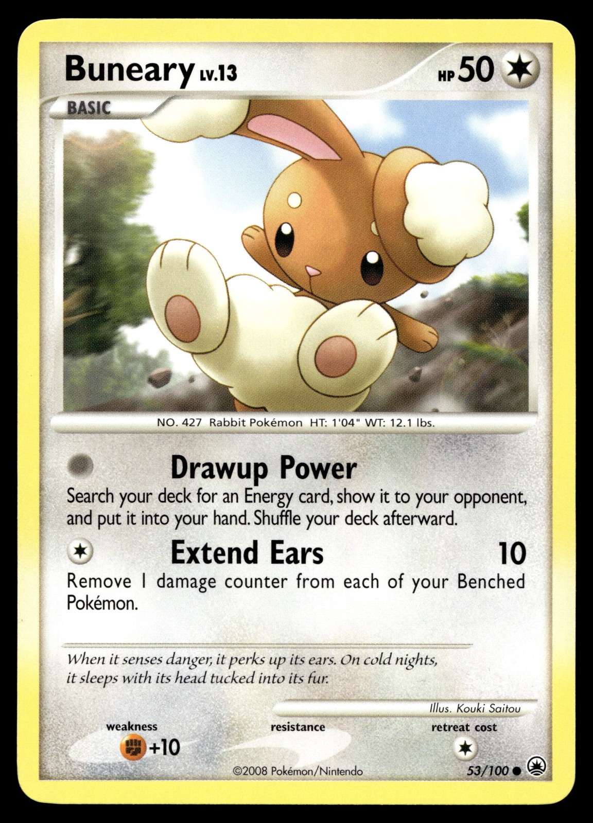 Buneary Pokemon Majestic Dawn 53/100 LP