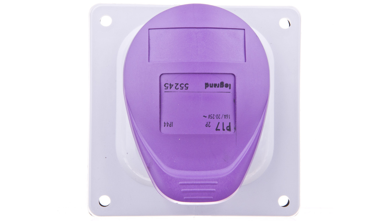 Panel socket 2P 16A 24V purple IP44 P17 055245 /T2UK