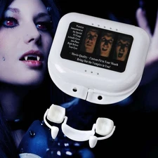 Halloween Scary Fangs Retractable Teeth for Party Cosplay Vampire Zombie Costume