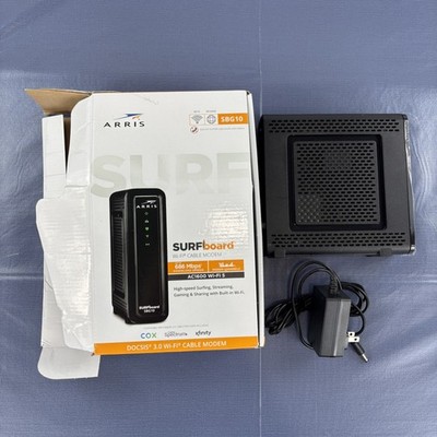 Arris SURFboard SBG10 DOCSIS 3.0 WiFi Cable Modem Router AC1600 Dual Band Black