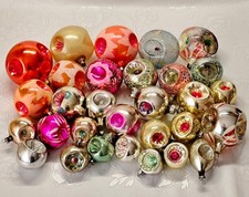 Soviet Vintage glass Christmas tree Ornament Indented Reflector - USSR