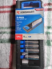 JobSmart 11 Piece Metric MM Deep Socket Set 1/4 in Drive 6 Point New Sealed