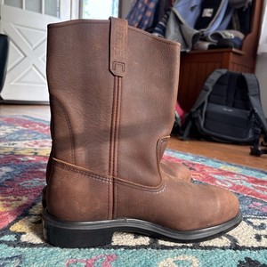 Red Wing Pecos 899 Men\'s Size 8.5D Leather Pull-On Boots Steel Toe Electric Red Wing Pecos Boots Steel Toe | eBay main image 3