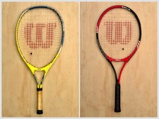 Lot of 2 Wilson Kids Tennis Racquets Federer 25" US Open 23"