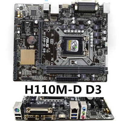 For   H110M-D D3 Motherboard LGA1151 DDR3 +VGA Mainboard Support 6/7 GEN #ac