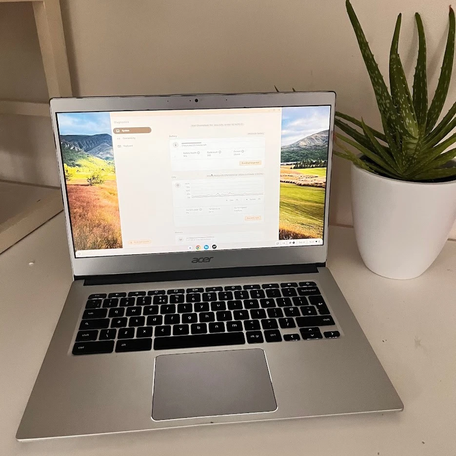 Acer Chromebook 514 Laptop, 14", Pentium, 4GB, 64GB, Backlit, FHD IPS, All-Metal - Image 3 of 4