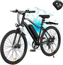 Electric Bike - 750W Peak Motor Ebike, 20 MPH 55 Miles, Shock Absorber, 7-Speed,