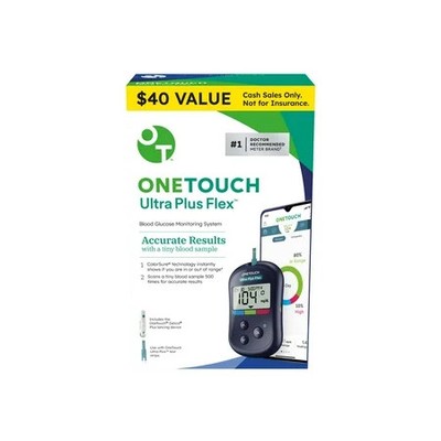 Lot of 2 OneTouch Ultra Plus Flex Bonus Pack 1 Blood Glucose UPF Meter EXP 05/29