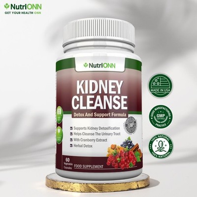 Kidney Cleanse   Detox, Bladder & Urinary Tract Support   21 Herbs - 100% Vegan