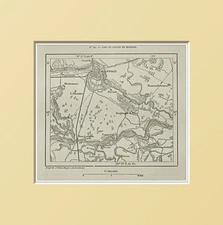 MAP: Lakes and Canals of MANTOVA.CURTATONE.BORGOFORTE.ITALY=In Passpartout =1883