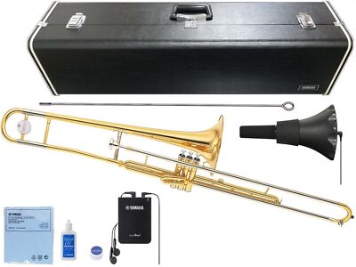 YAMAHA YSL - 354V Piston type valve trombone gold Made in Japan | eBay