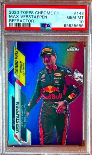 POP 19 PSA 10 RC Max Verstappen 2020 Topps Chrome F1 Refractor Rookie Holo RARE!
