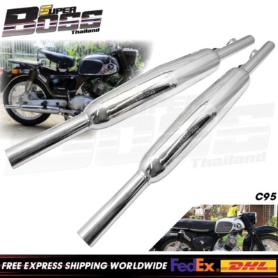 For HONDA C95 C92 CA95 Benly125 150 (1 Pair) Exhaust Muffler ***TR Style***