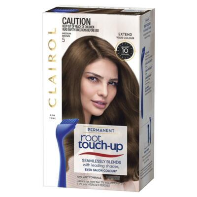 Clairol N Easy Root Touch-Up 5 Med Brown Salon Shade In 10 Minutes Hair Dye