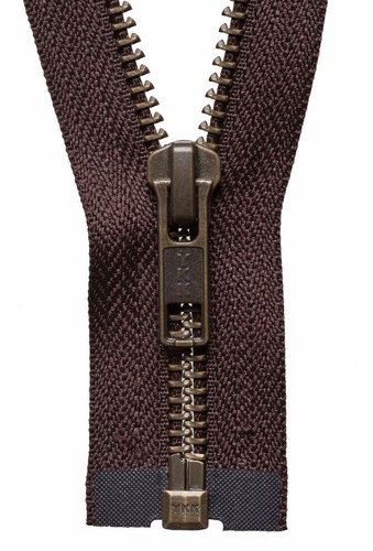 Strong YKK Antique Brass Metal Tooth Open End Zip. Use with Heavy Weight Fabrics - Picture 9 of 13