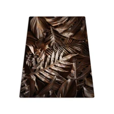 Carpet protector chair mat Pad under Office Desk Metallic leaves 100x70
