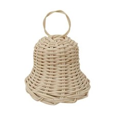 Handwoven Bells Rattan Woven Bell Toys Xmas Tree Pendant Ornament Christmas Bell