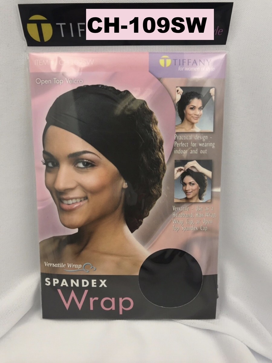 LOT OF 12 TIFFANY SPANDEX WRAP OPEN TOP SELF-GRIP HEADBAND WRAP CAP CH-109SW - Main Image
