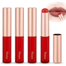 4PCS Lip Brush Silicone lip brush Heads for Even Application of Lipstick Blus...