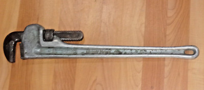 Rothenberger 70162 Aluminum Straight 24'' Pipe Wrench Heavy Duty 3'' Jaw