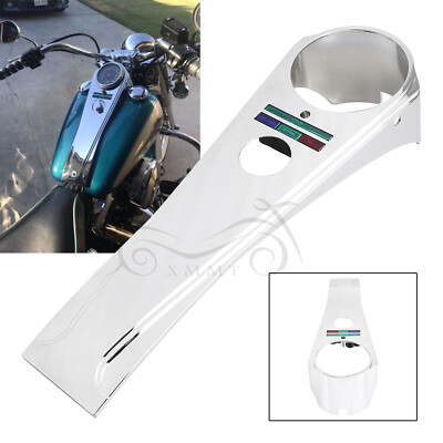 Chrome Long Dash Panel For Harley Dyna Softail FXST Fatboy FLSTF ...
