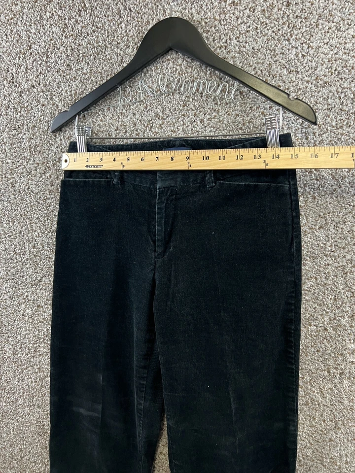 Pantalones de pana Dockers con cordón elástico para mujer talla 6 negros de pierna recta Foto 4 de 4