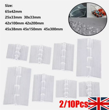 2/10Pcs Transparent Plastic Folding Hinges Durable Clear Acrylic Hinge Tools UK