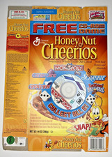 2004 Empty Honey Nut Cheerios CD Rom Gamr 14OZ Cereal Box SKU U200/267