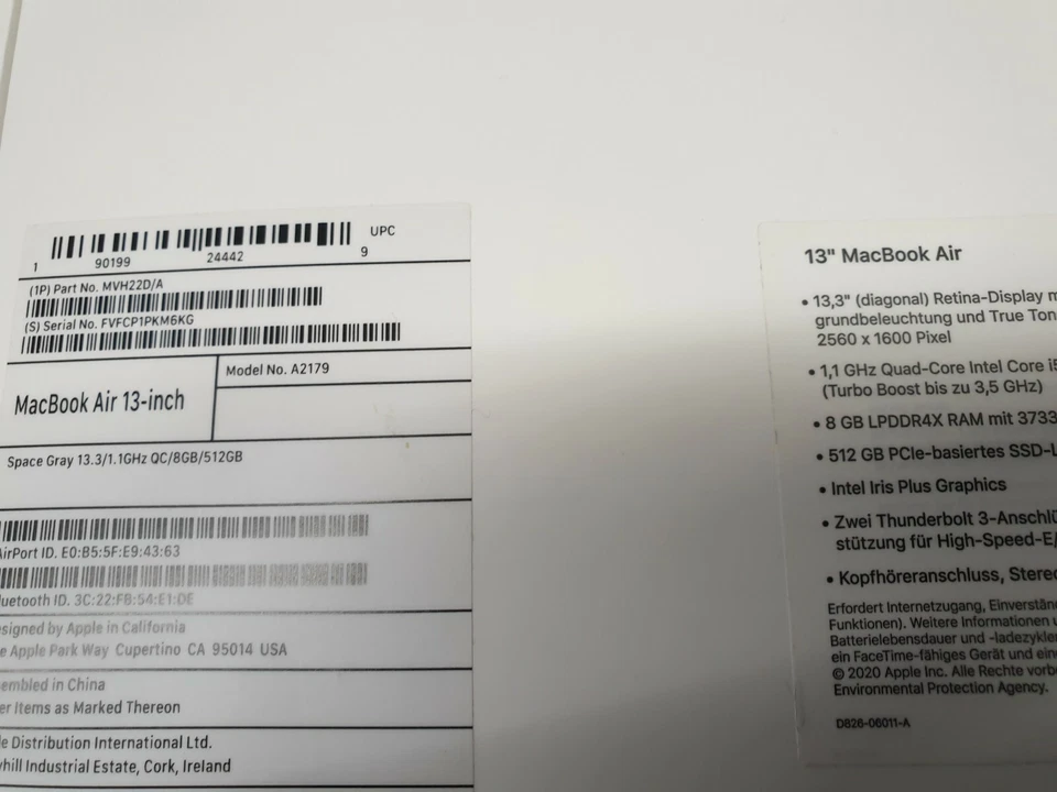 Macbook Air 13-inches Carton. - Bild 4 von 4