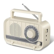AM FM Radio Plug in Wall or Battery Operated Radio with Best Yellow