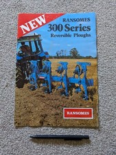 1983 Ransomes 300 Series Reversible Plough Vintage Farm Leaflet