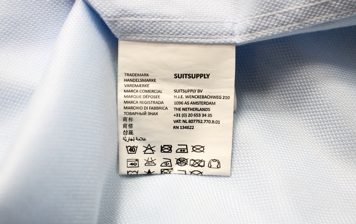 SUITSUPPLY Try On Slim fit Formal Shirt Men's 46.7/ 18L Oxford | eBay