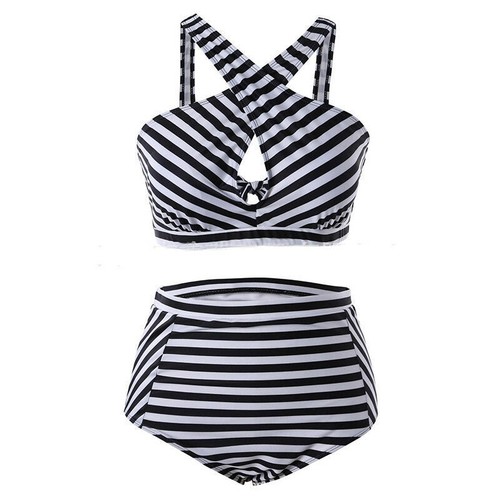 Dame Badeanzug Push Up Bikini Set High Waist Schwimmanzug Bademode Übergröße */ - Bild 18 von 33