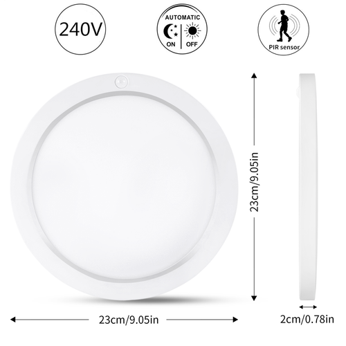 Plafoniera LED 360° con rilevatore di movimento lampada sensore lampada scale plafoniera - Foto 63 di 84
