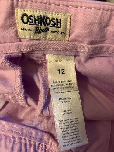 Osh Kosh B’Gosh Casual Skinny Pants Girls Size 12 Purple Belted NWT - Picture 6 of 7