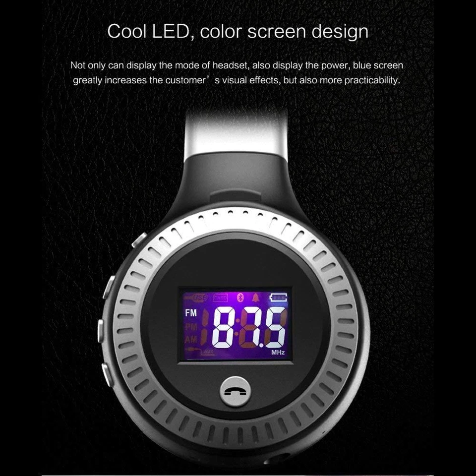 Universal Bluetooth Headset Wireless Hi-Fi Stereo Foldable Headphones Earphones - Image 2 of 4