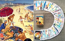 Playing Cards (Poker Deck 54 Cards) Vintage On the Beach Travel Posters 088